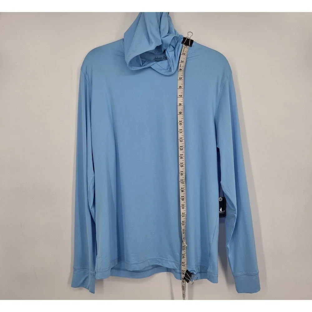 NEW Johnnie-O Talon Performance Lightweight Hoodie Men's Medium Mahalo Blue NWT